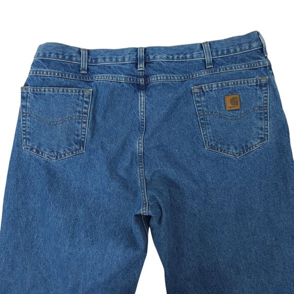 Carhartt Relaxed Fit B160 STW Jeans Mens 44x32 Medium Wash Denim Straight Leg - Picture 11 of 15